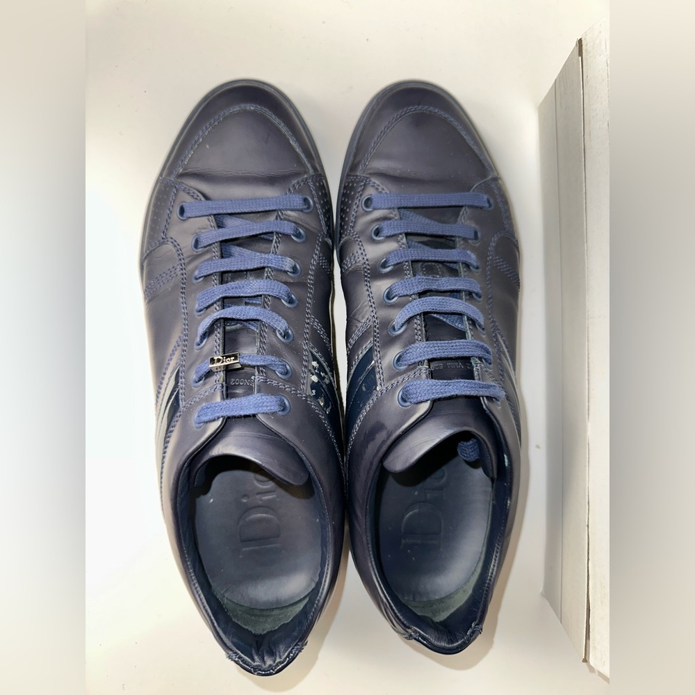 Men’s DIOR B18 shoes 41.5 blue leather - Picture 4 of 11